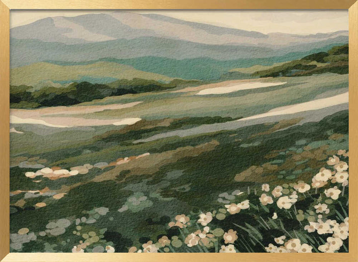 "Wildflower Mountain Landscape" by Nikita Jariwala — Landscape Wall Art
