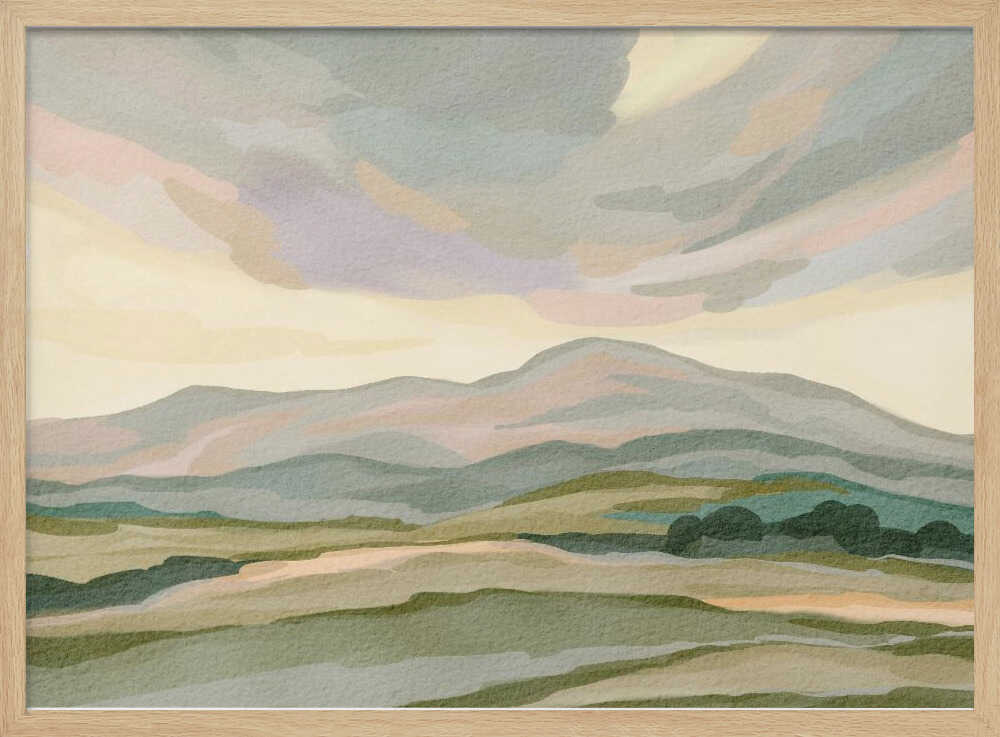 "Muted Mountain Landscape No. 3" by Nikita Jariwala — Landscape Wall Art
