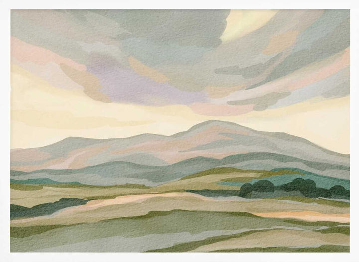 "Muted Mountain Landscape No. 3" by Nikita Jariwala — Landscape Wall Art