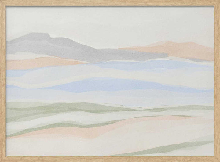 "Pastel Mountain Layers" by Nikita Jariwala — Landscape Wall Art