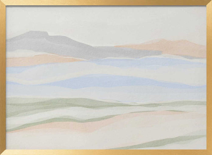 "Pastel Mountain Layers" by Nikita Jariwala — Landscape Wall Art