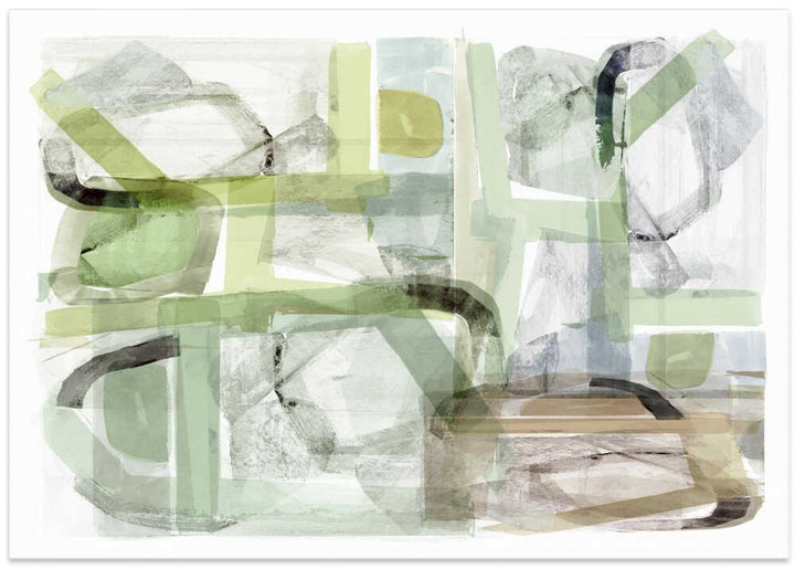 Soft Green Abstract Shapes