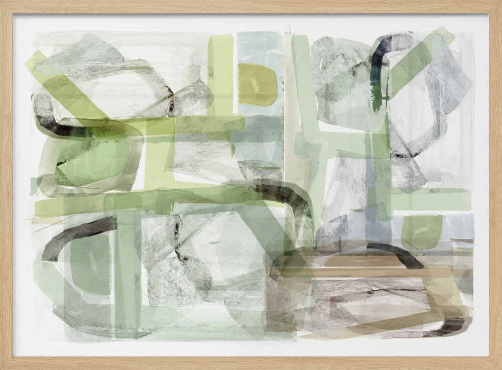 Soft Green Abstract Shapes
