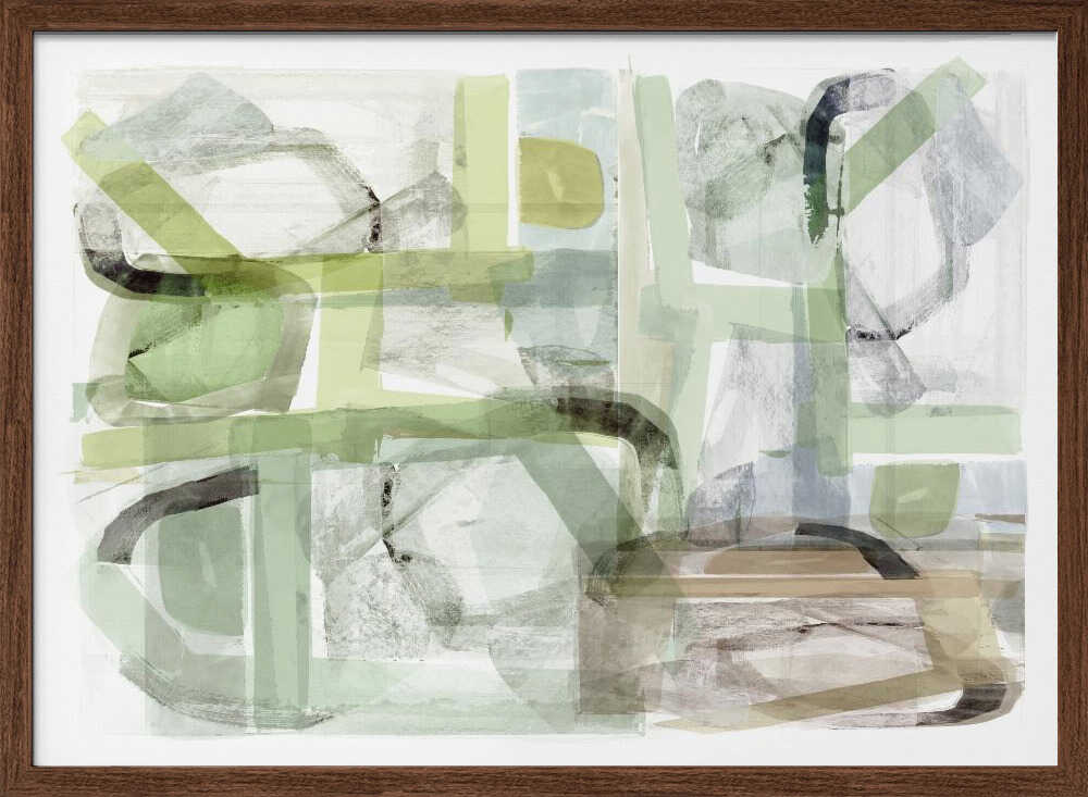 Soft Green Abstract Shapes