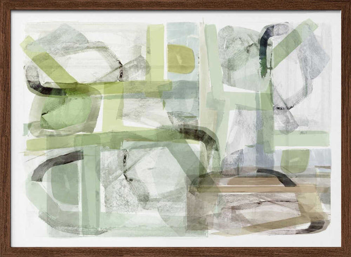 Soft Green Abstract Shapes