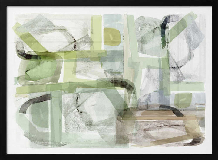 Soft Green Abstract Shapes