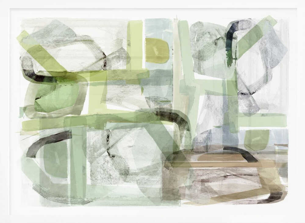 Soft Green Abstract Shapes