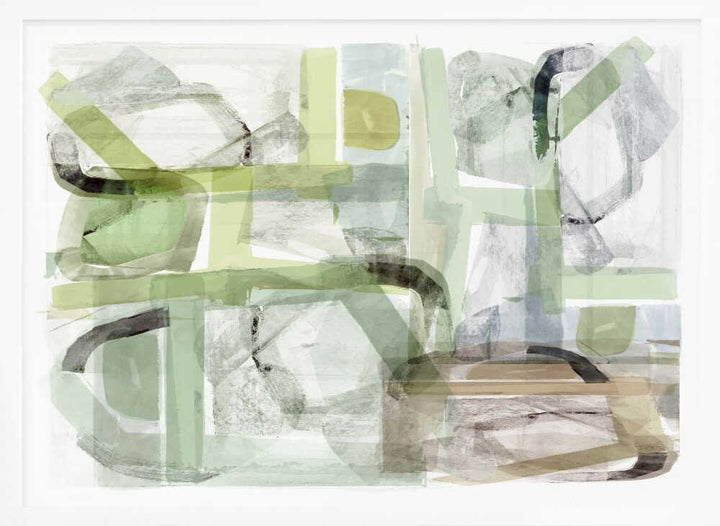 Soft Green Abstract Shapes