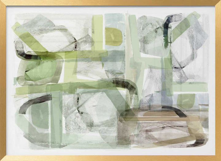 Soft Green Abstract Shapes