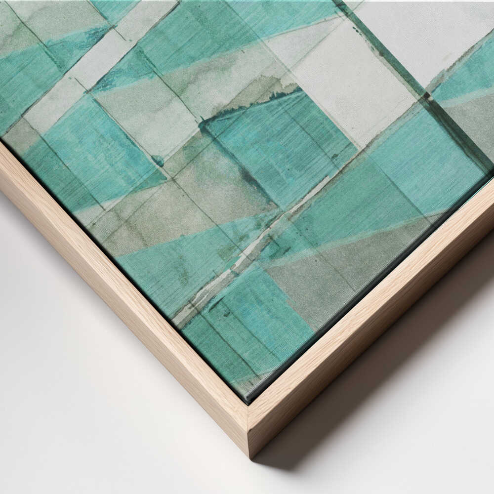 Teal Geometric Blocks