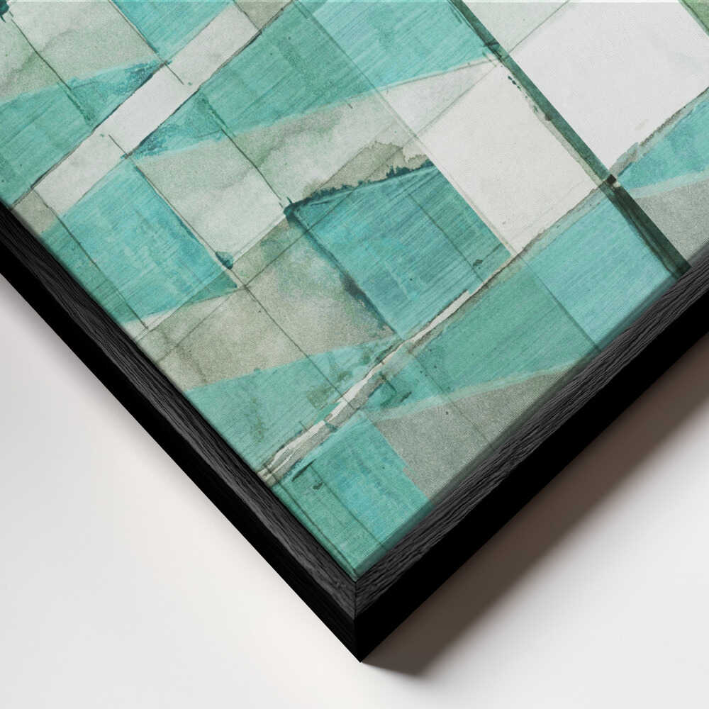 Teal Geometric Blocks
