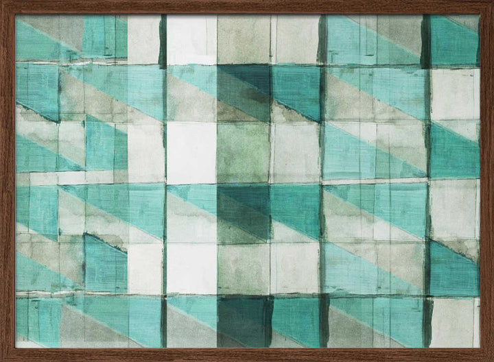 Teal Geometric Blocks