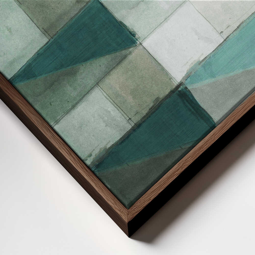 Aqua Geometric Pattern