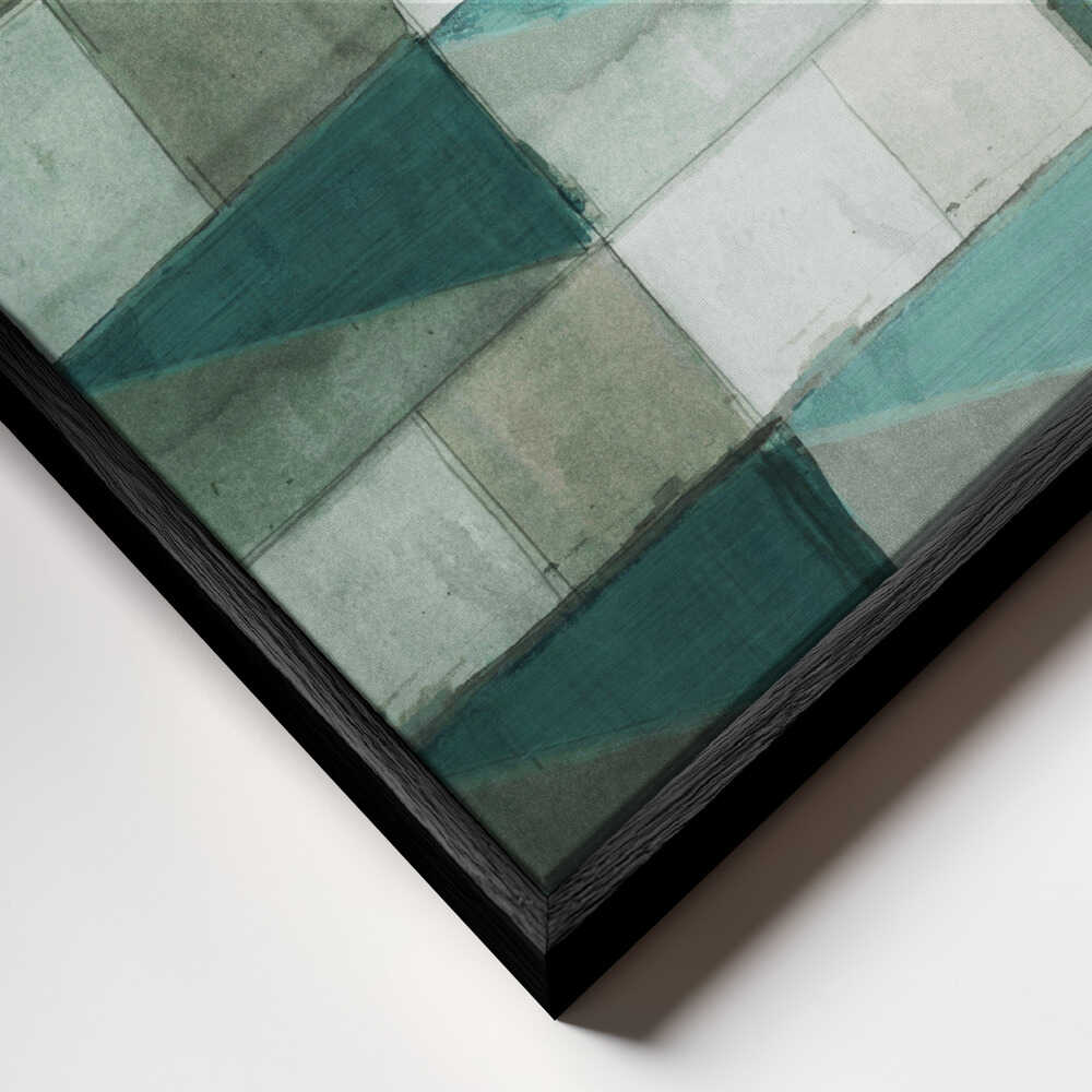 Aqua Geometric Pattern