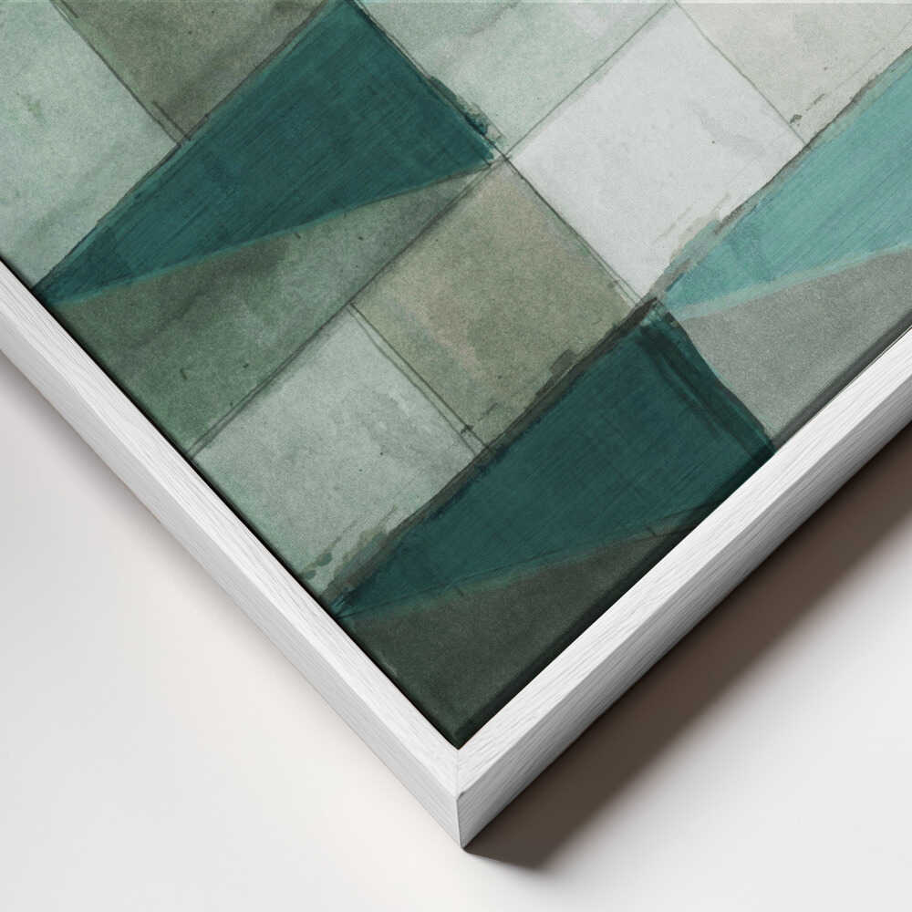 Aqua Geometric Pattern