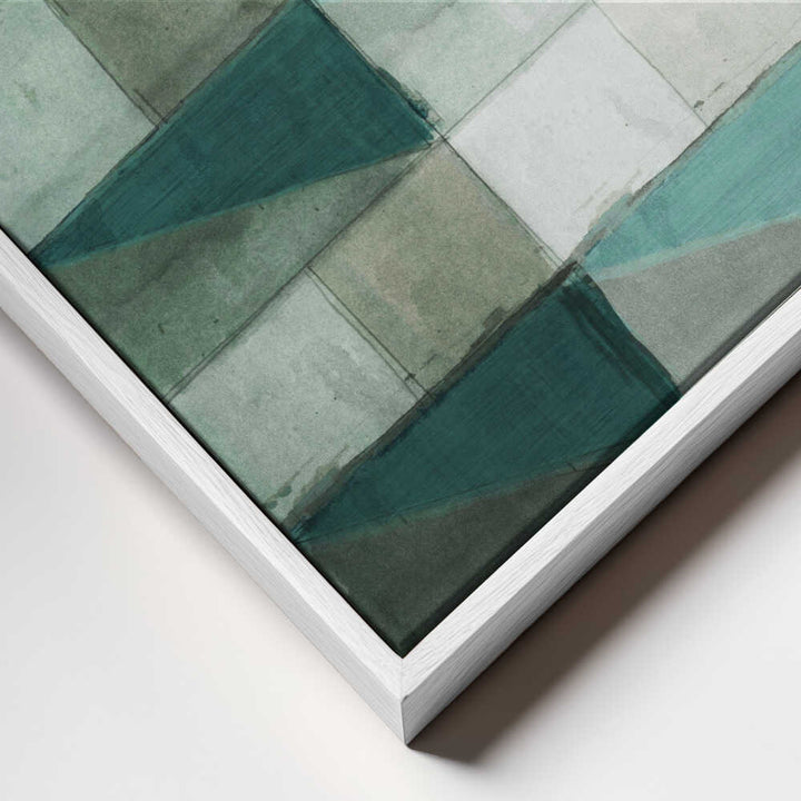 Aqua Geometric Pattern