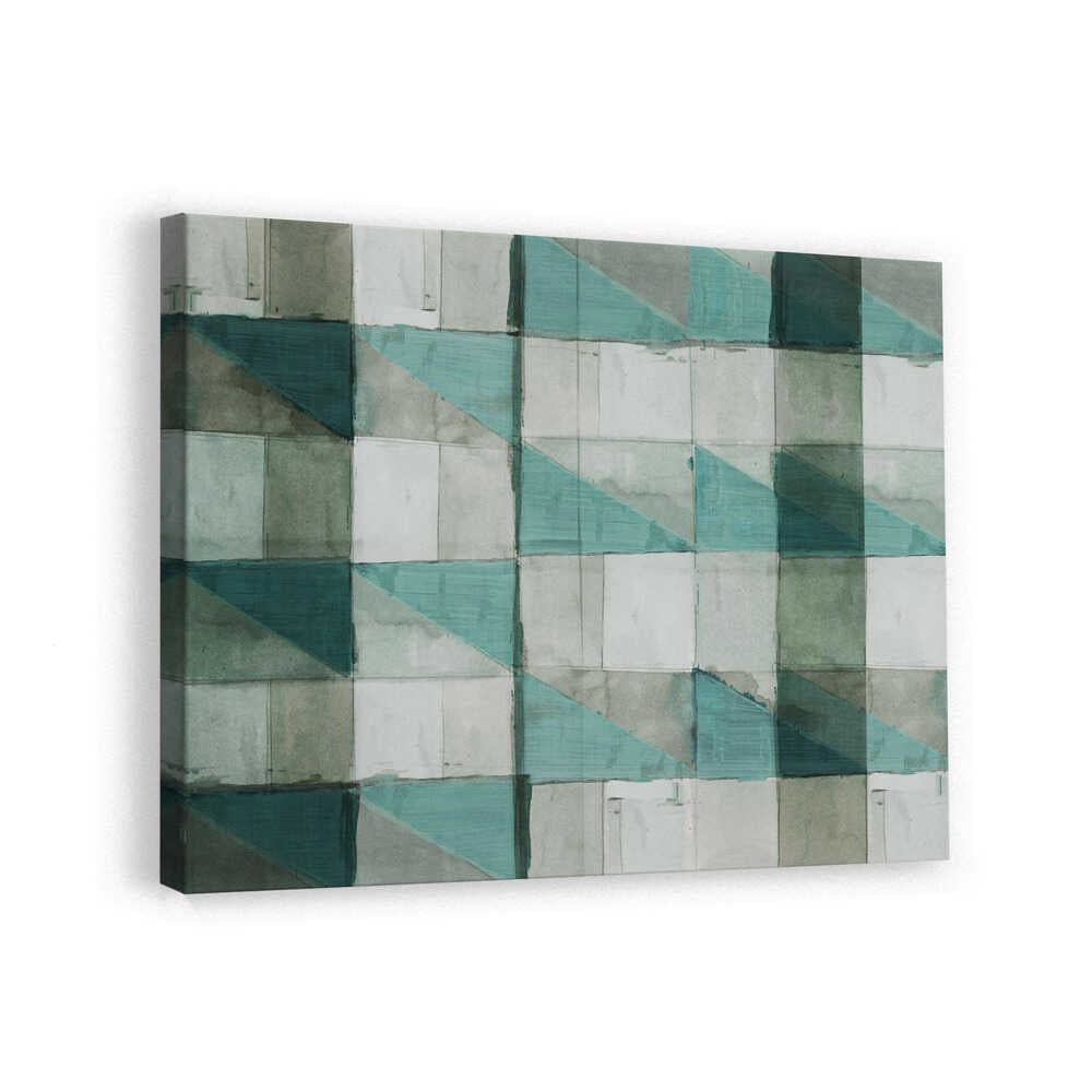 Aqua Geometric Pattern
