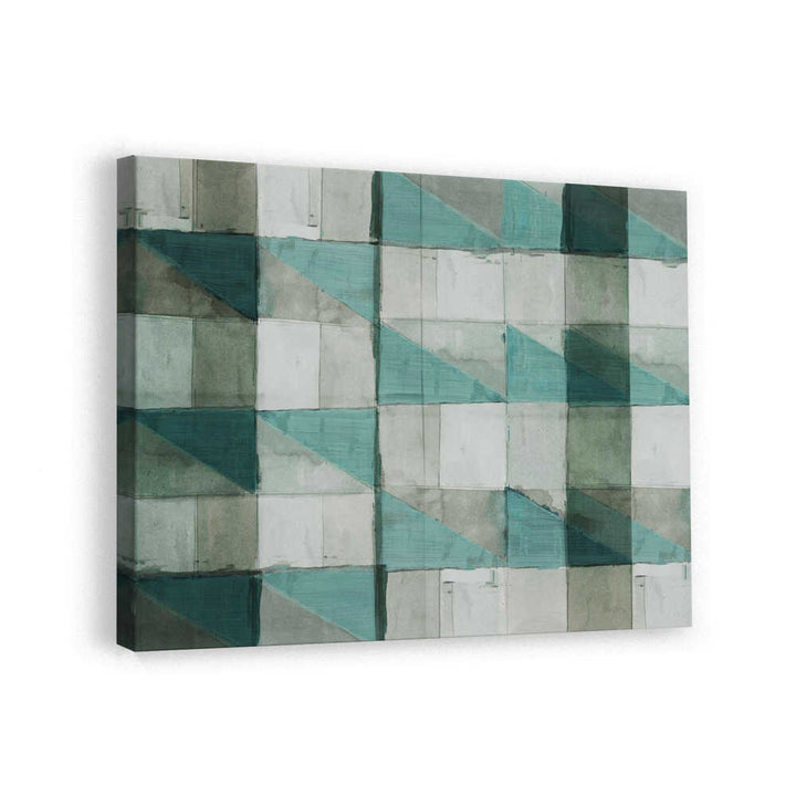 Aqua Geometric Pattern