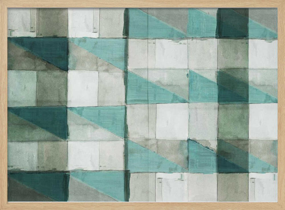 Aqua Geometric Pattern