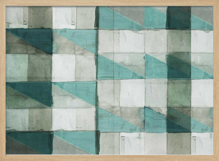 Aqua Geometric Pattern