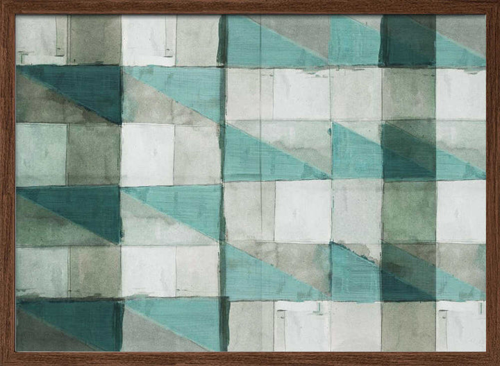 Aqua Geometric Pattern