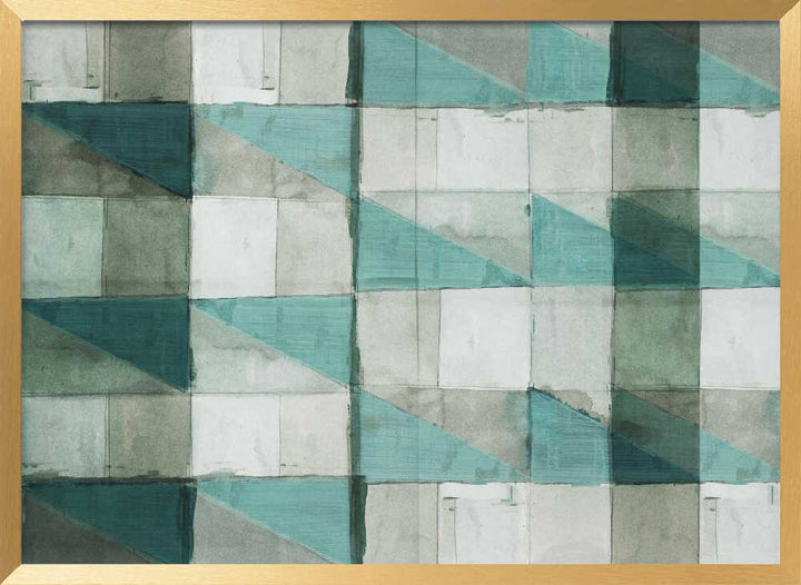 Aqua Geometric Pattern