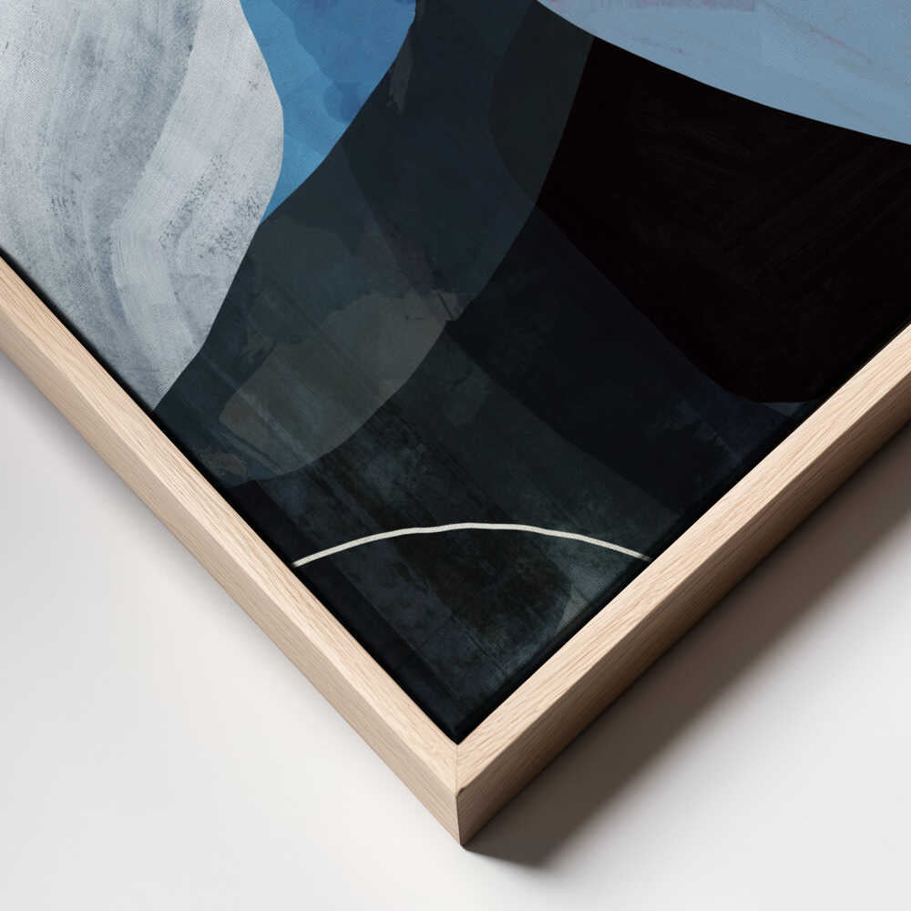 Deep Blue Floating Shapes
