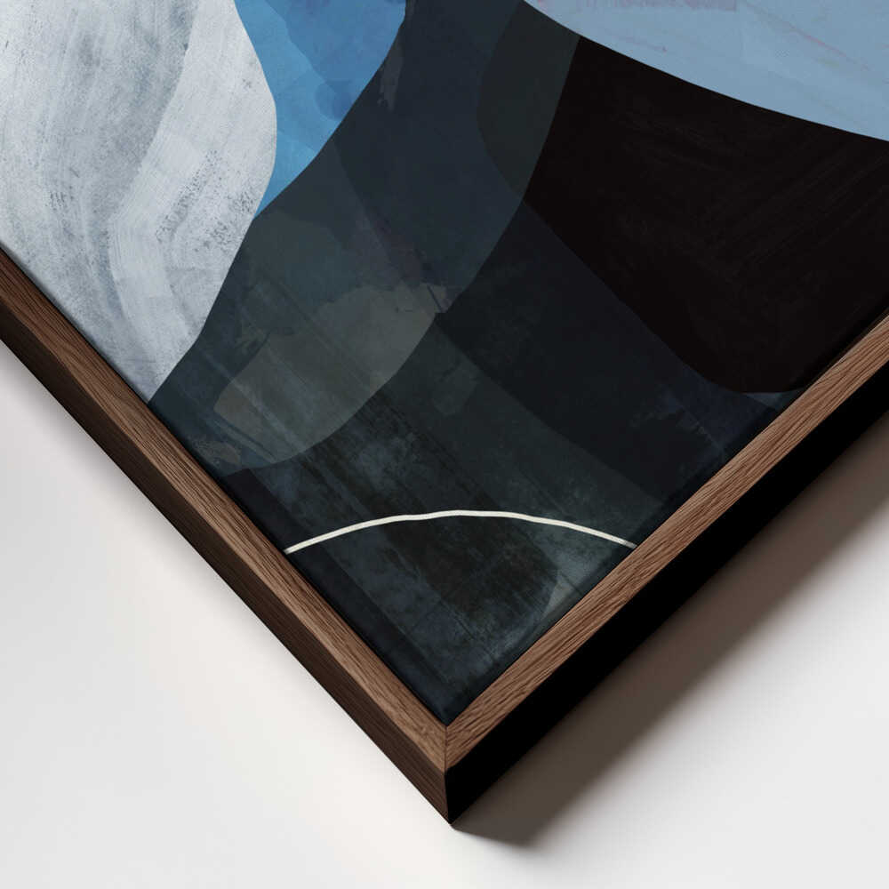 Deep Blue Floating Shapes