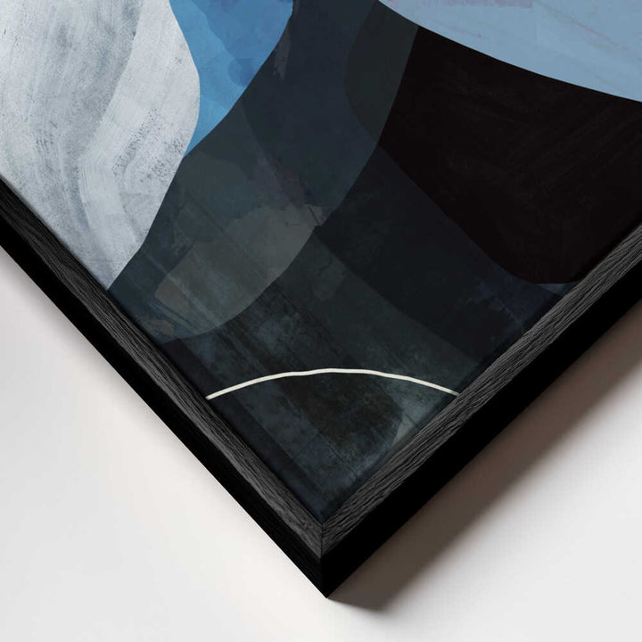Deep Blue Floating Shapes