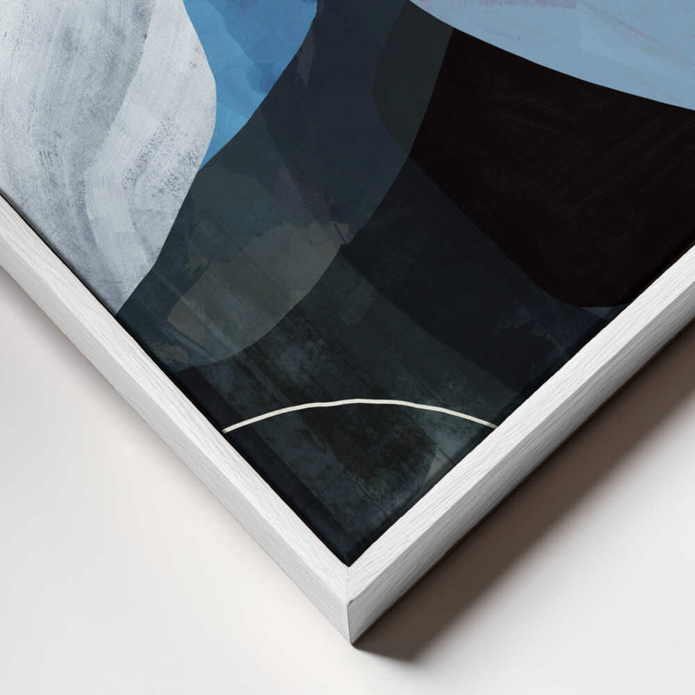 Deep Blue Floating Shapes