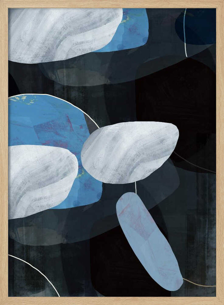 Deep Blue Floating Shapes