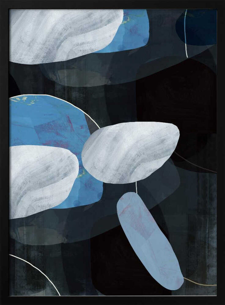 Deep Blue Floating Shapes