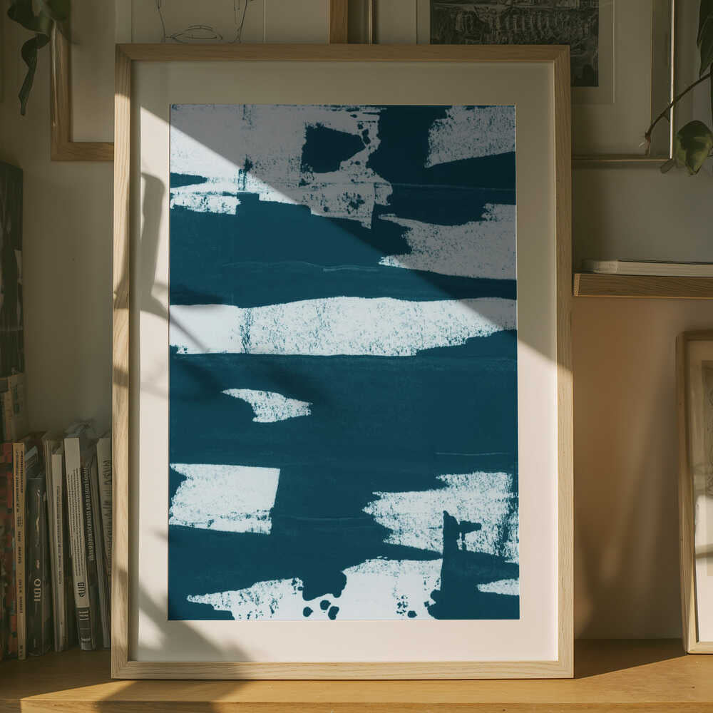 Teal Abstract Strokes