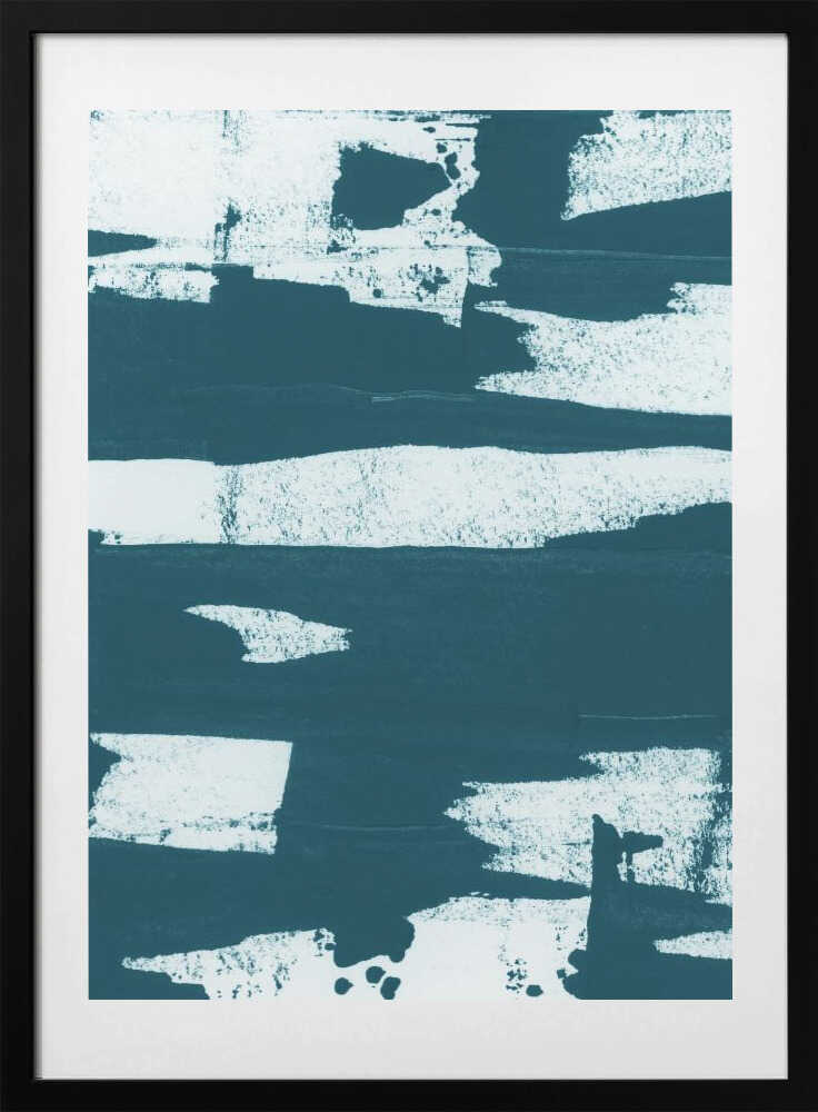 Teal Abstract Strokes
