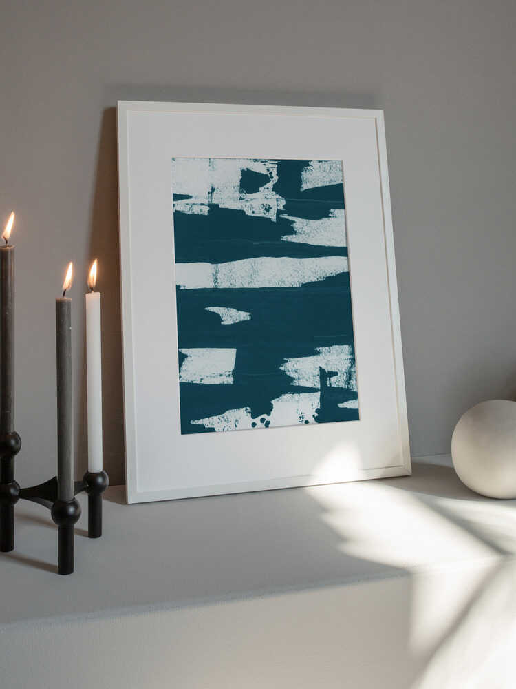 Teal Abstract Strokes