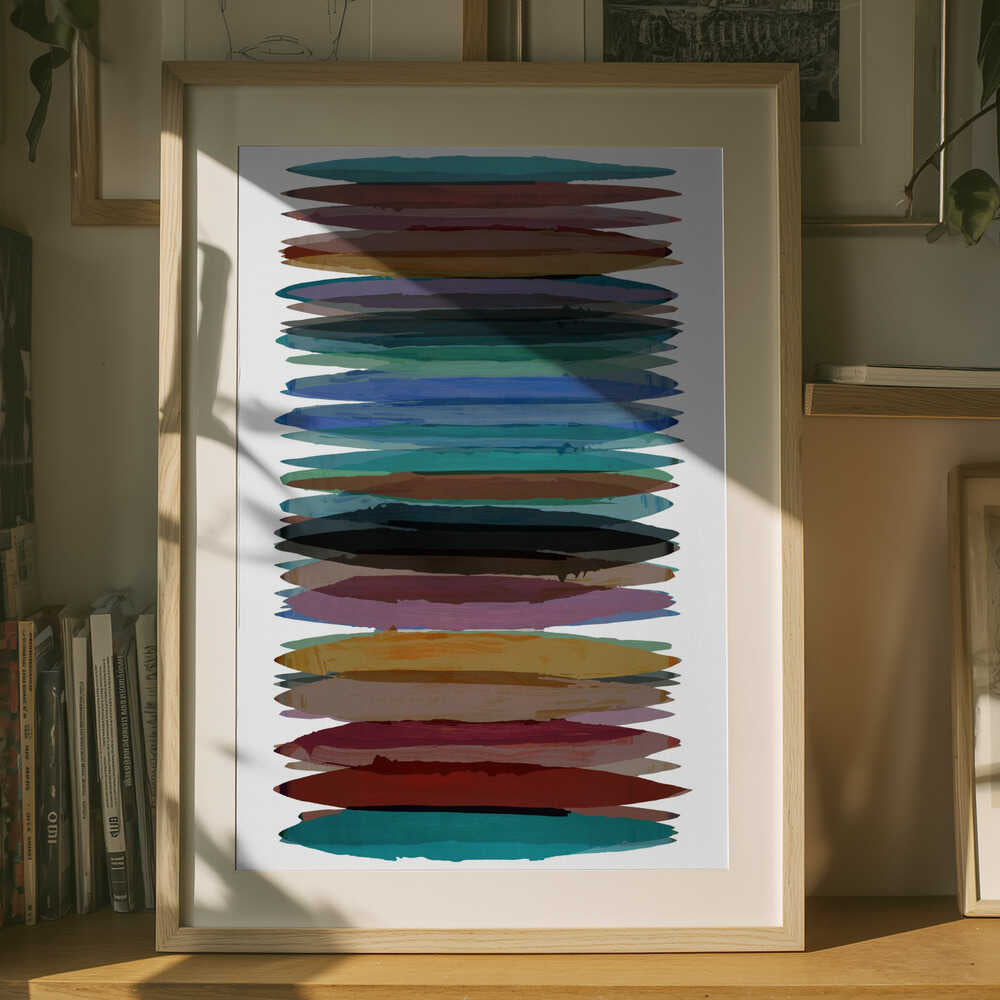 Vibrant Horizontal Strokes