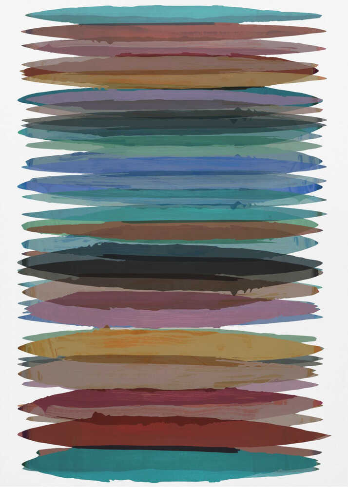Vibrant Horizontal Strokes