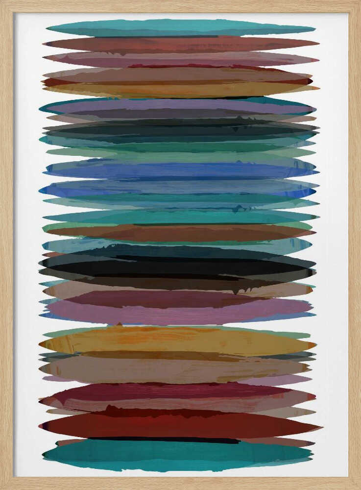 Vibrant Horizontal Strokes