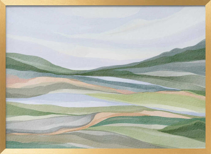 "Serene Layered Landscape No. 2" by Nikita Jariwala — Landscape Wall Art