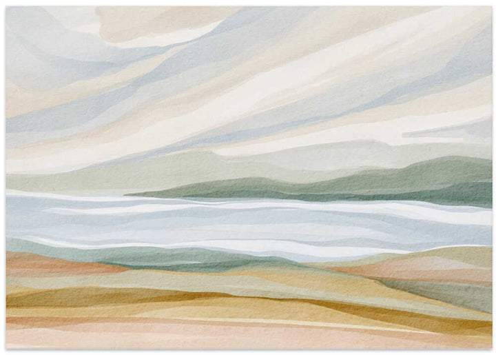 "Calm Watercolor Landscape No. 2" by Nikita Jariwala — Landscape Wall Art