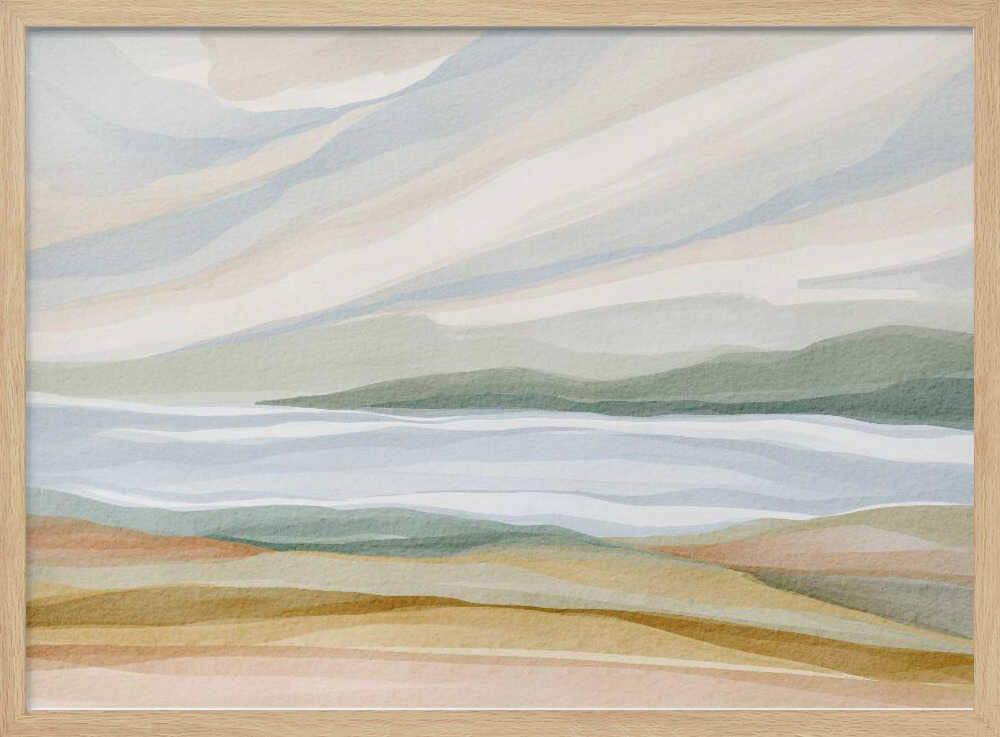 "Calm Watercolor Landscape No. 2" by Nikita Jariwala — Landscape Wall Art