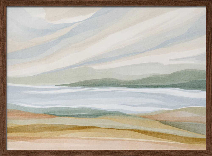 "Calm Watercolor Landscape No. 2" by Nikita Jariwala — Landscape Wall Art