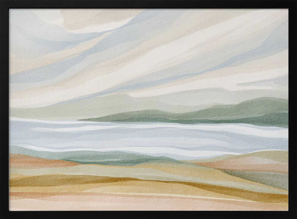 "Calm Watercolor Landscape No. 2" by Nikita Jariwala — Landscape Wall Art