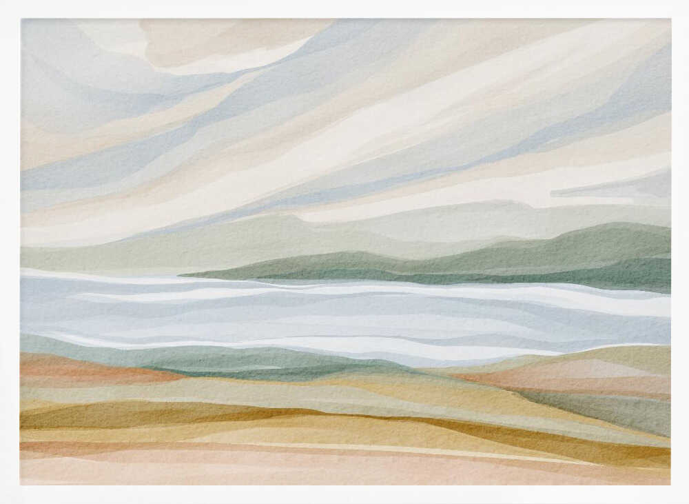 "Calm Watercolor Landscape No. 2" by Nikita Jariwala — Landscape Wall Art