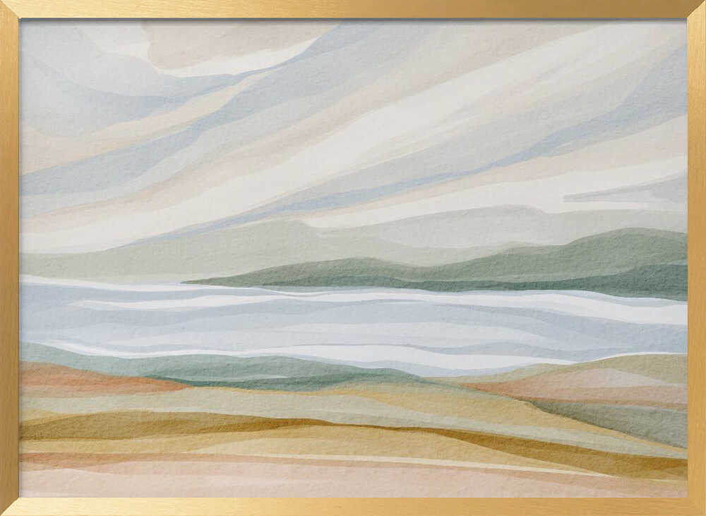 "Calm Watercolor Landscape No. 2" by Nikita Jariwala — Landscape Wall Art
