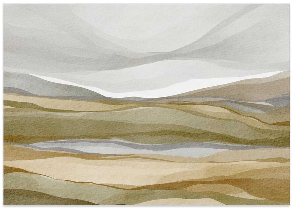 "Earthy Abstract Landscape" by Nikita Jariwala — Landscape Wall Art