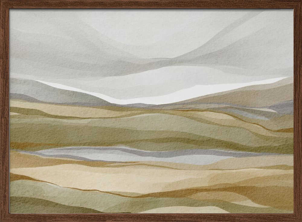 "Earthy Abstract Landscape" by Nikita Jariwala — Landscape Wall Art