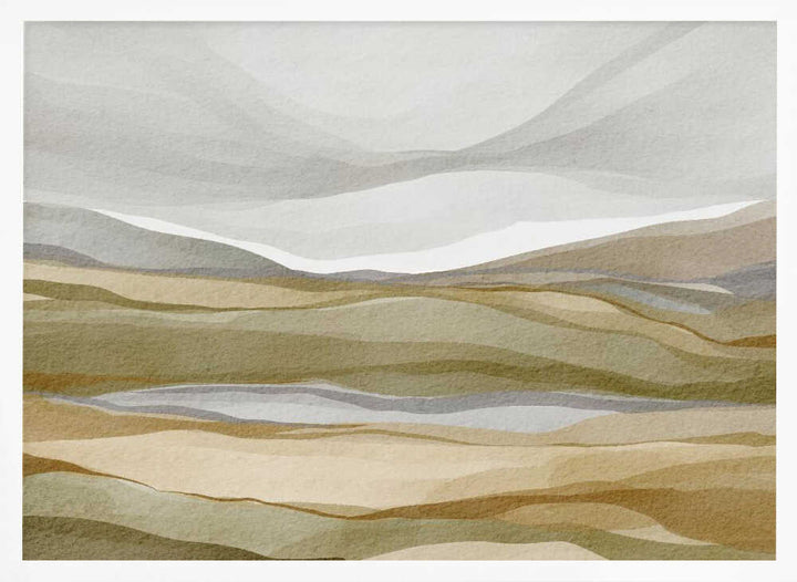 "Earthy Abstract Landscape" by Nikita Jariwala — Landscape Wall Art