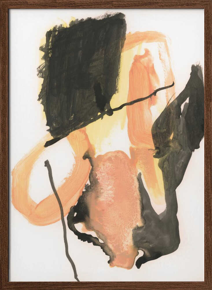 Bold Orange Abstract Shapes