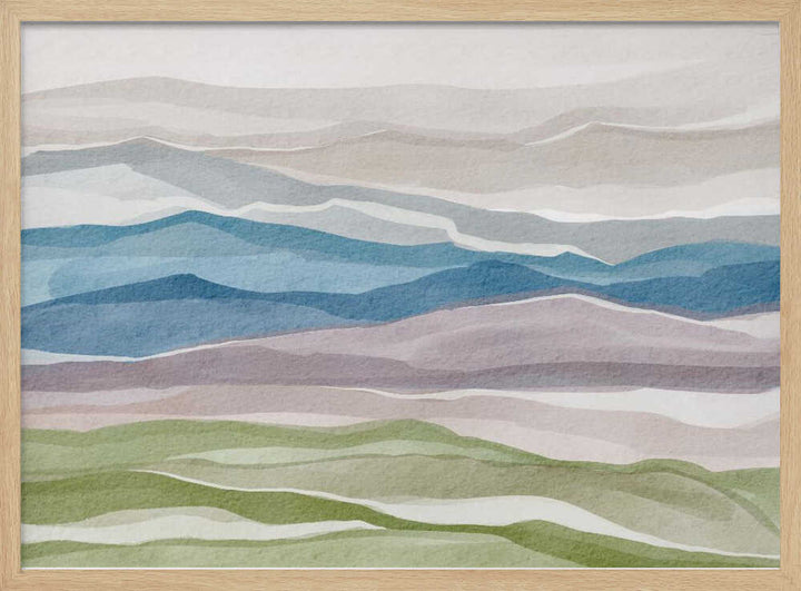 "Abstract Watercolor Mountains" by Nikita Jariwala — Landscape Wall Art